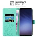 Miniatyrbild 3 av 8: Samsung Galaxy S9 PLUS Skal Fodral i blomdesign Mobilskydd Case Cover med magnetisk stängning, ståfunktion och kortplatser