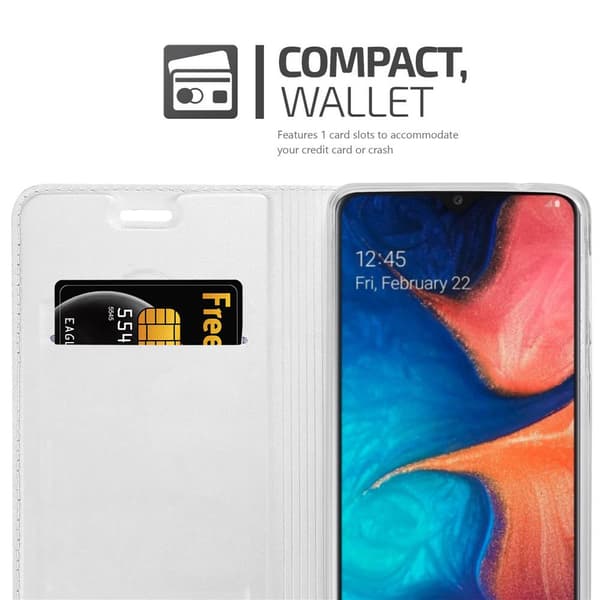 Samsung Galaxy A10e / A20e Suojakotelo Suojakuori Lompakkokotelo Matkapuhelinkotelo jossa magneettisuljenta, jalusta-toiminto ja korttitasku