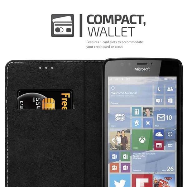 Nokia Lumia 950 Suojakotelo Suojakuori Lompakkokotelo Matkapuhelinkotelo jossa magneettisuljenta, jalusta-toiminto ja korttitasku
