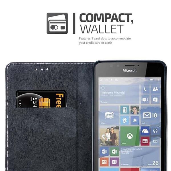 Fordral för Nokia Lumia 950 Skal med magnetisk stängning, ståfunktion och kortficka Mobilskydd
