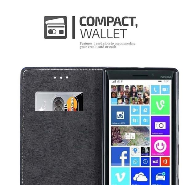 Fordral för Nokia Lumia 929 / 930 Skal med magnetisk stängning, ståfunktion och kortficka Mobilskydd