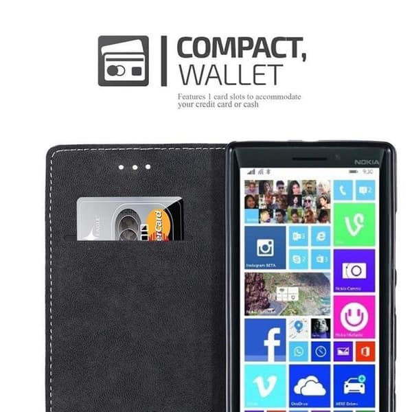 Fordral för Nokia Lumia 929 / 930 Skal med magnetisk stängning, ståfunktion och kortficka Mobilskydd