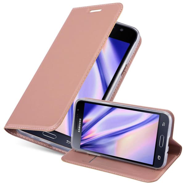 Samsung Galaxy J3 2016 Skal Fodral med magnetisk stängning, ståfunktion och kortficka Mobilskydd