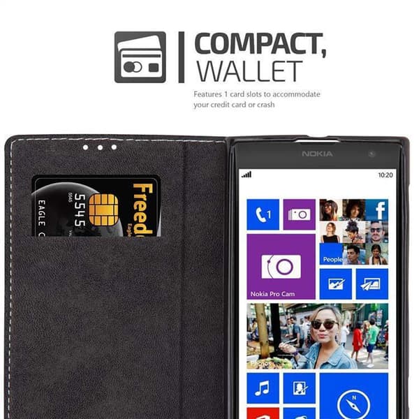 Nokia Lumia 1020 Suojakotelo Suojakuori Lompakkokotelo Matkapuhelinkotelo jossa magneettisuljenta, jalusta-toiminto ja korttitasku