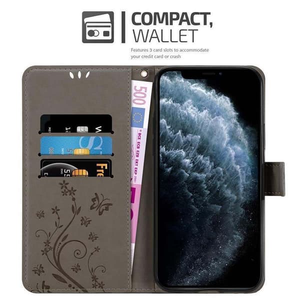 iPhone 11 PRO MAX Pungetui Cover Blomster ()