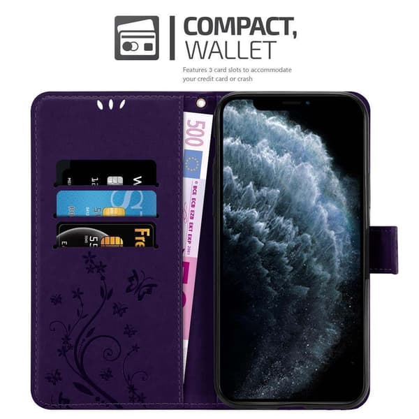 iPhone 11 PRO MAX Pungetui Cover Blomster ()
