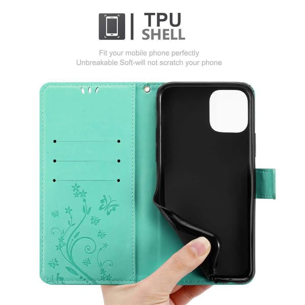 iPhone 11 PRO MAX Pungetui Cover Blomster ()