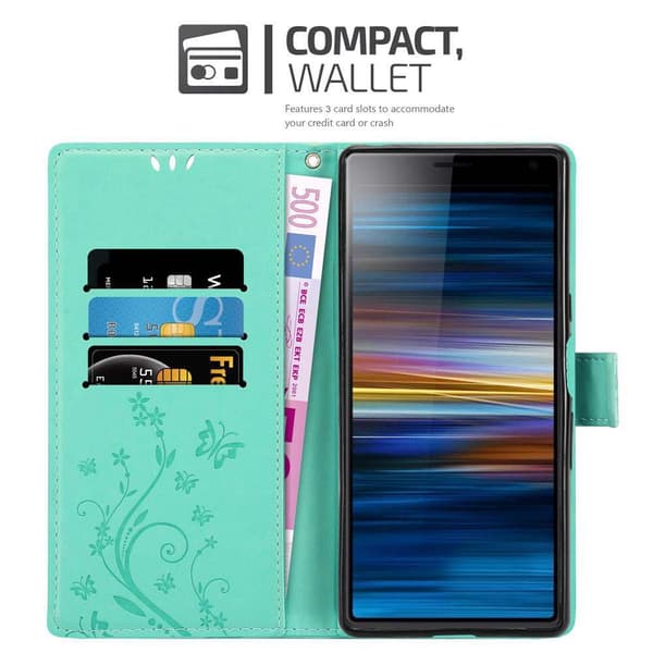 Sony Xperia 10 / Xperia XA3 Suojakotelo Suojakuori Lompakkokotelo Matkapuhelinkotelo Kukat jossa on magneettisuljenta, jalusta-toiminto ja