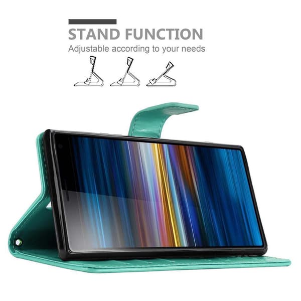 Sony Xperia 10 / Xperia XA3 Suojakotelo Suojakuori Lompakkokotelo Matkapuhelinkotelo Kukat jossa on magneettisuljenta, jalusta-toiminto ja