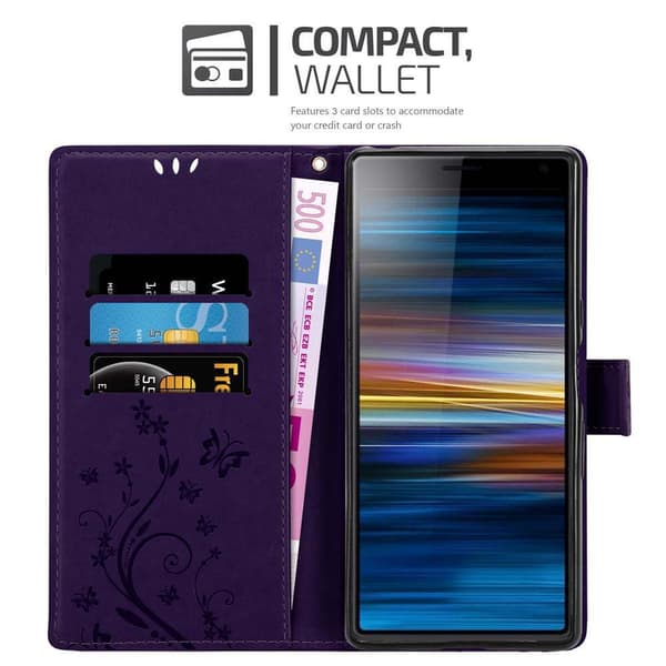 Sony Xperia 10 / Xperia XA3 Suojakotelo Suojakuori Lompakkokotelo Matkapuhelinkotelo Kukat jossa on magneettisuljenta, jalusta-toiminto ja