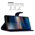 Pikkukuva 4 / 8: Sony Xperia 10 / Xperia XA3 Suojakotelo Suojakuori Lompakkokotelo Matkapuhelinkotelo Kukat jossa on magneettisuljenta, jalusta-toiminto ja