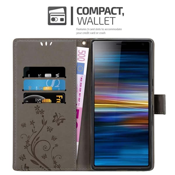 Sony Xperia 10 / Xperia XA3 Suojakotelo Suojakuori Lompakkokotelo Matkapuhelinkotelo Kukat jossa on magneettisuljenta, jalusta-toiminto ja