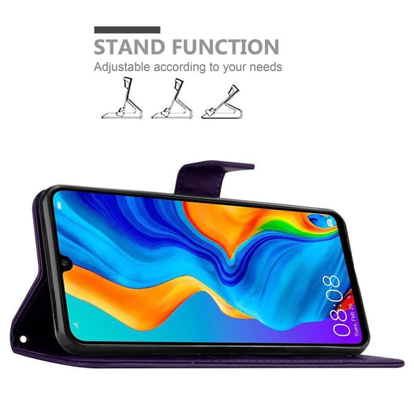 Huawei P30 LITE Pungetui Cover Blomster ()