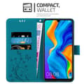 Miniatyrbilde 3 av 9: Deksel til Huawei P30 LITE Lommebokdeksel i blomster design med magnetisk lukking, stativfunksjon og kortplasser