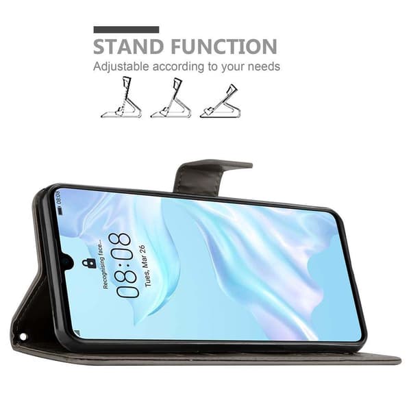 Huawei P30 Pungetui Cover Blomster ()