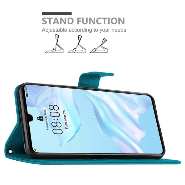 Huawei P30 Pungetui Cover Blomster ()