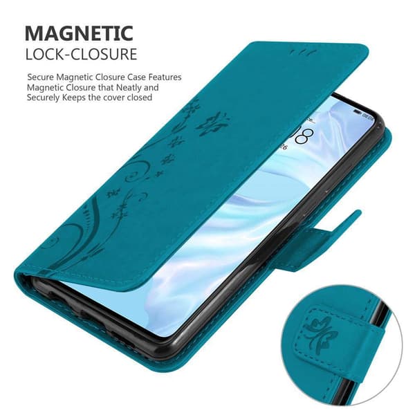 Huawei P30 Pungetui Cover Blomster ()