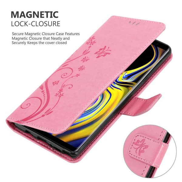 Samsung Galaxy NOTE 9 Pungetui Cover Blomster ()