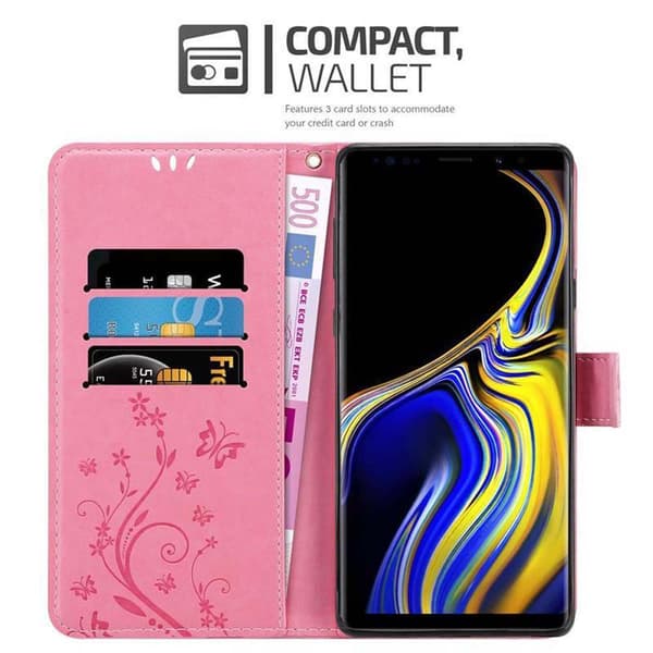 Samsung Galaxy NOTE 9 Pungetui Cover Blomster ()
