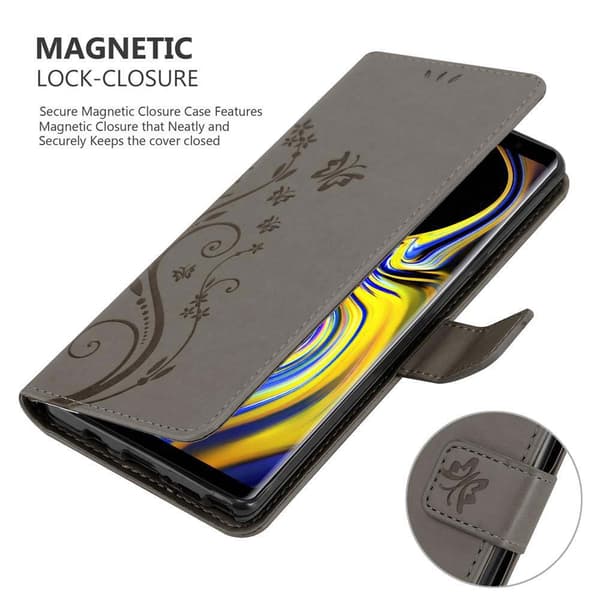 Samsung Galaxy NOTE 9 Skal Fodral i blomdesign Mobilskydd Case Cover med magnetisk stängning, ståfunktion och kortplatser