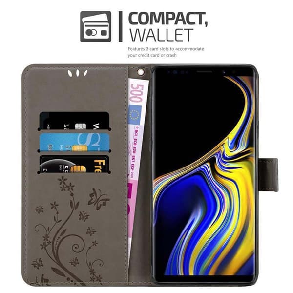 Samsung Galaxy NOTE 9 Skal Fodral i blomdesign Mobilskydd Case Cover med magnetisk stängning, ståfunktion och kortplatser