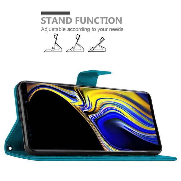 Samsung Galaxy NOTE 9 Skal Fodral i blomdesign Mobilskydd Case Cover med magnetisk stängning, ståfunktion och kortplatser