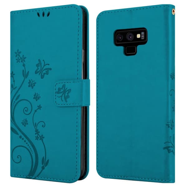 Samsung Galaxy NOTE 9 Skal Fodral i blomdesign Mobilskydd Case Cover med magnetisk stängning, ståfunktion och kortplatser