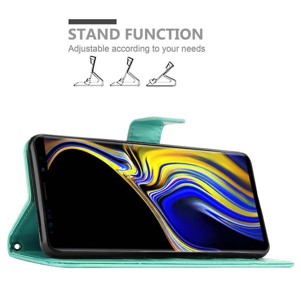 Samsung Galaxy NOTE 9 Skal Fodral i blomdesign Mobilskydd Case Cover med magnetisk stängning, ståfunktion och kortplatser