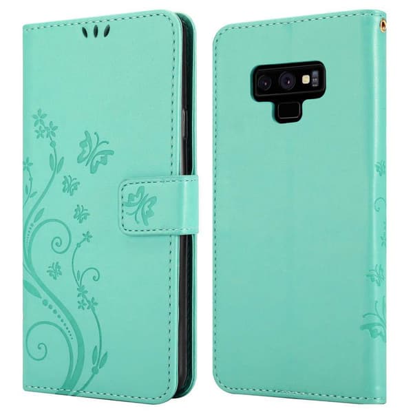 Samsung Galaxy NOTE 9 Skal Fodral i blomdesign Mobilskydd Case Cover med magnetisk stängning, ståfunktion och kortplatser