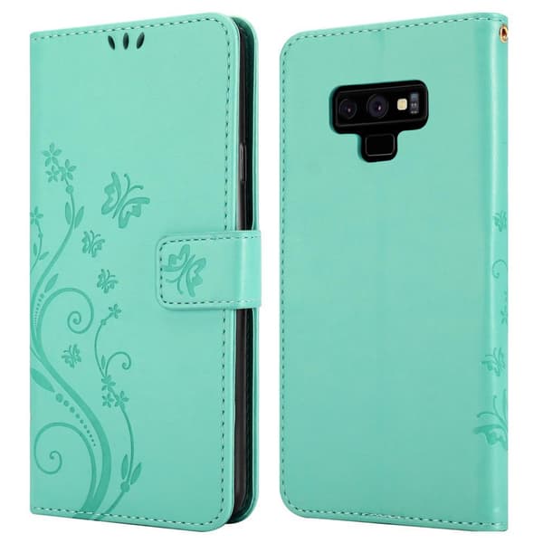 Samsung Galaxy NOTE 9 Skal Fodral i blomdesign Mobilskydd Case Cover med magnetisk stängning, ståfunktion och kortplatser