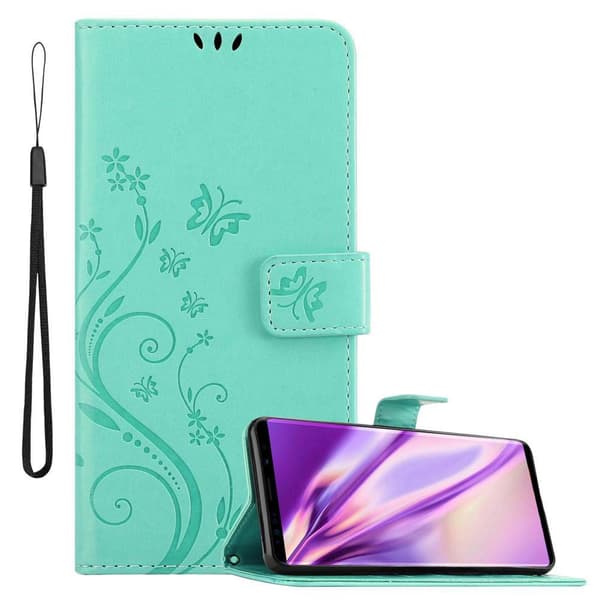 Samsung Galaxy NOTE 9 Skal Fodral i blomdesign Mobilskydd Case Cover med magnetisk stängning, ståfunktion och kortplatser