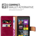 Pikkukuva 3 / 5: Nokia Lumia 1020 Suojakotelo Suojakuori Lompakkokotelo Matkapuhelinkotelo jossa magneettisuljenta, jalusta-toiminto ja korttitasku