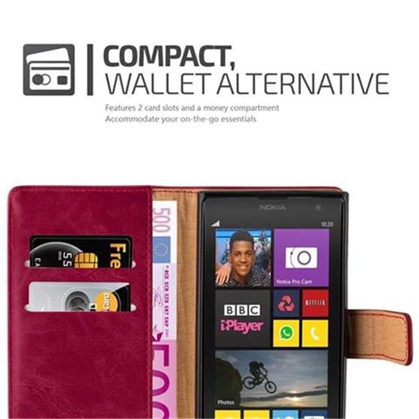 Nokia Lumia 1020 Suojakotelo Suojakuori Lompakkokotelo Matkapuhelinkotelo jossa magneettisuljenta, jalusta-toiminto ja korttitasku