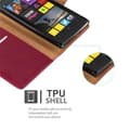Pikkukuva 4 / 5: Nokia Lumia 1020 Suojakotelo Suojakuori Lompakkokotelo Matkapuhelinkotelo jossa magneettisuljenta, jalusta-toiminto ja korttitasku