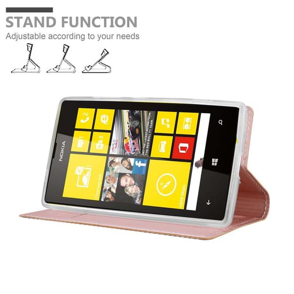 Nokia Lumia 520 / 521 Suojakotelo Suojakuori Lompakkokotelo Matkapuhelinkotelo jossa magneettisuljenta, jalusta-toiminto ja korttitasku