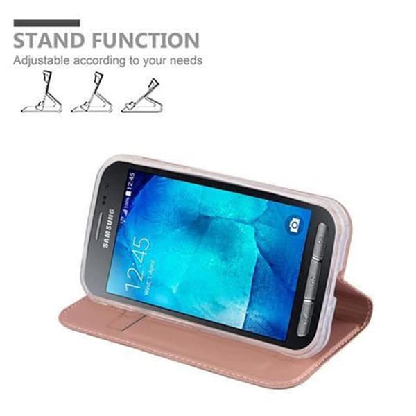 Deksel til Samsung Galaxy XCover 3 Lommebokdeksel med magnetisk lukking, stativfunksjon og kortlomme