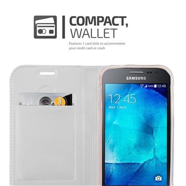 Deksel til Samsung Galaxy XCover 3 Lommebokdeksel med magnetisk lukking, stativfunksjon og kortlomme