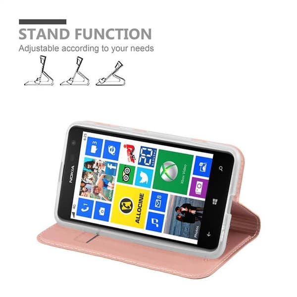 Nokia Lumia 625 Suojakotelo Suojakuori Lompakkokotelo Matkapuhelinkotelo jossa magneettisuljenta, jalusta-toiminto ja korttitasku