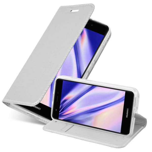 Huawei NOVA Suojakotelo Suojakuori Lompakkokotelo Matkapuhelinkotelo jossa magneettisuljenta, jalusta-toiminto ja korttitasku LUOKKAA HOPEAA
