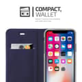 Pikkukuva 5 / 7: Apple iPhone X / XS Suojakotelo Suojakuori Lompakkokotelo Matkapuhelinkotelo jossa magneettisuljenta, jalusta-toiminto ja korttitasku