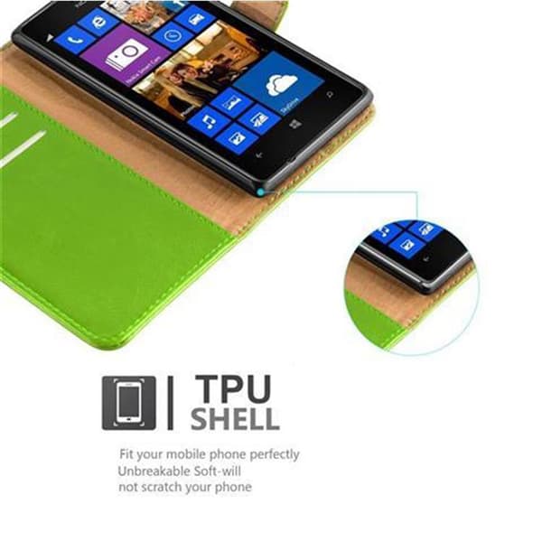 Nokia Lumia 925 Suojakotelo Suojakuori Lompakkokotelo Matkapuhelinkotelo jossa magneettisuljenta, jalusta-toiminto ja korttitasku
