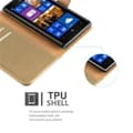 Pikkukuva 4 / 7: Nokia Lumia 925 Suojakotelo Suojakuori Lompakkokotelo Matkapuhelinkotelo jossa magneettisuljenta, jalusta-toiminto ja korttitasku