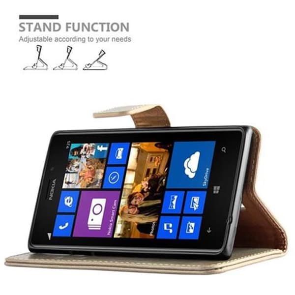 Nokia Lumia 925 Plånboksfodral Skal Mobilskyddmed magnetisk stängning, ståfunktion och kortficka