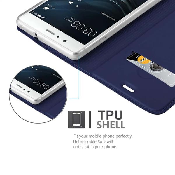 Huawei P9 LITE 2016 / G9 LITE Suojakotelo Suojakuori Lompakkokotelo Matkapuhelinkotelo jossa magneettisuljenta, jalusta-toiminto ja korttitasku