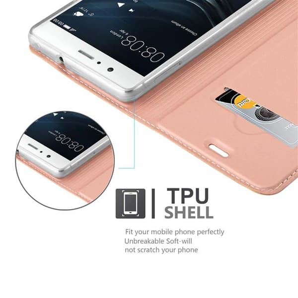 Huawei P9 LITE 2016 / G9 LITE Suojakotelo Suojakuori Lompakkokotelo Matkapuhelinkotelo jossa magneettisuljenta, jalusta-toiminto ja korttitasku