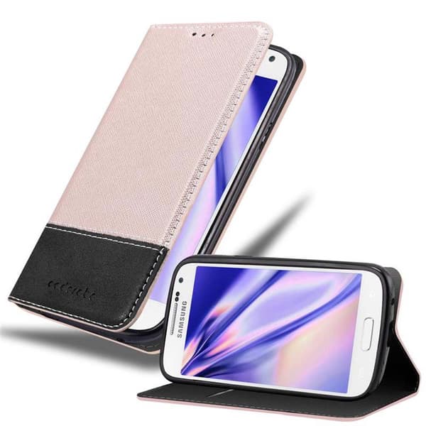 Samsung Galaxy S4 MINI Suojakotelo Suojakuori Lompakkokotelo Matkapuhelinkotelo jossa magneettisuljenta, jalusta-toiminto ja korttitasku