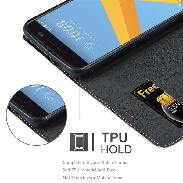 Lommebokdeksel til HTC ONE M10 Deksel med magnetisk lukking, stativfunksjon og kortlomme