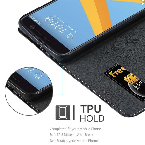 HTC ONE M10 Suojakotelo Suojakuori Lompakkokotelo Matkapuhelinkotelo jossa magneettisuljenta, jalusta-toiminto ja korttitasku