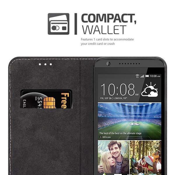 Fordral för HTC Desire 820 Skal med magnetisk stängning, ståfunktion och kortficka Mobilskydd