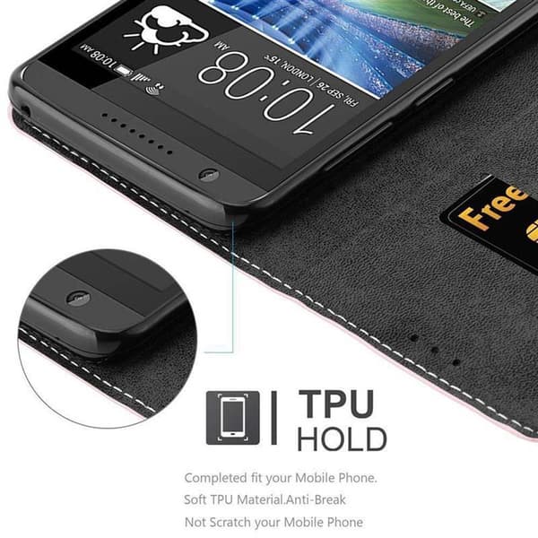 Fordral för HTC Desire 820 Skal med magnetisk stängning, ståfunktion och kortficka Mobilskydd